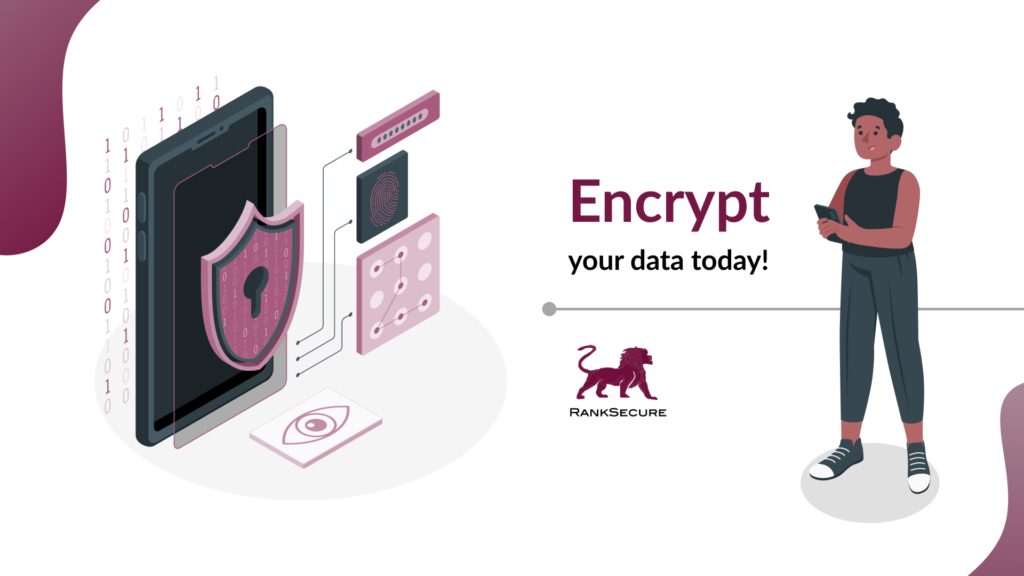 Blog cover depicting data encryption through graphics.