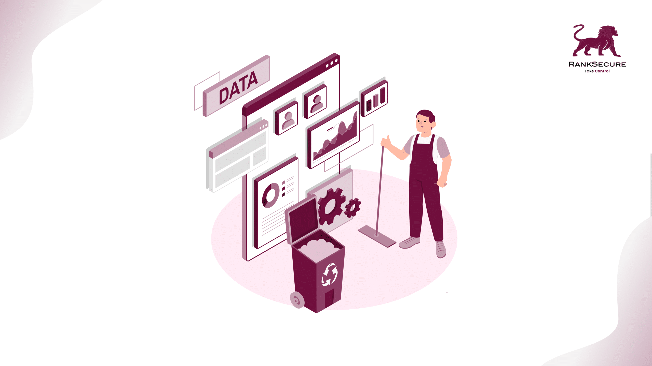 A blog cover showing data sanitisation or data cleaning/data wiping